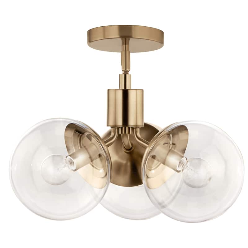 Kichler 52700CLR Silvarious 3 Light 17" Wide Pendant with Clear Shades