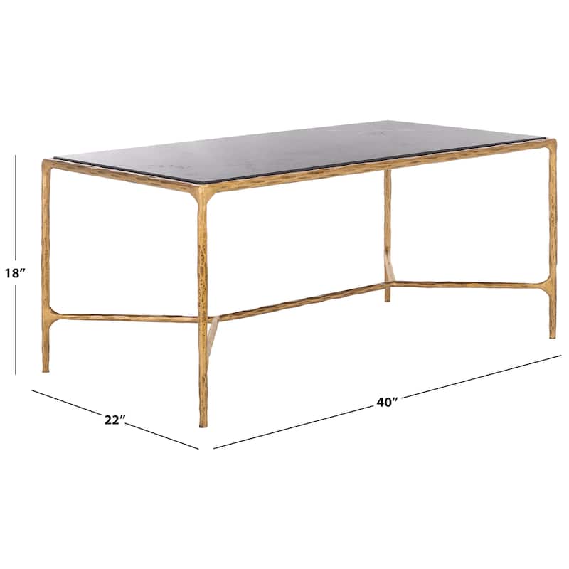 SAFAVIEH Couture Beril Rectangle Metal Coffee Table - 40 In. W x 22 In. D x 18 In. H - 40"W x 22"D x 18"H