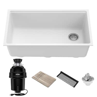 Kraus KGUW1-33-100-100 Bellucci 32" Undermount Single Basin Granite