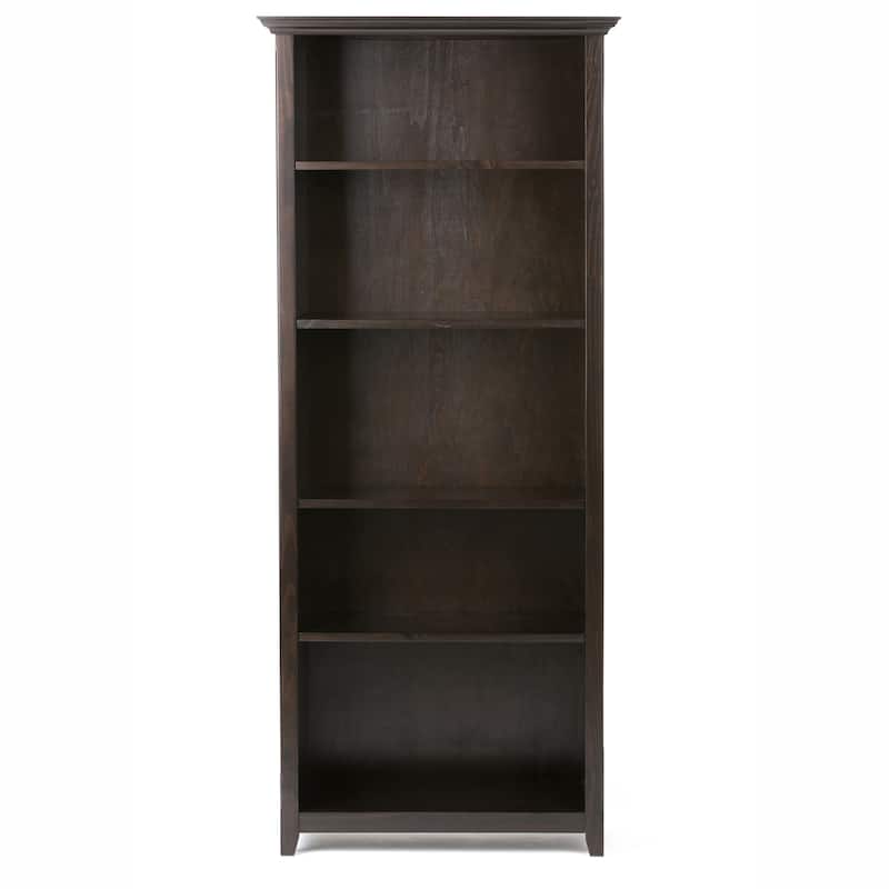 WYNDENHALL Halifax 30" Wide Solid Wood Transitional 5 Shelf Bookcase - 30"w x 14"d x 70" h