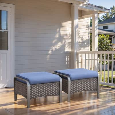 Pocassy Patio Ottomans Outdoor Furniture Ottoman