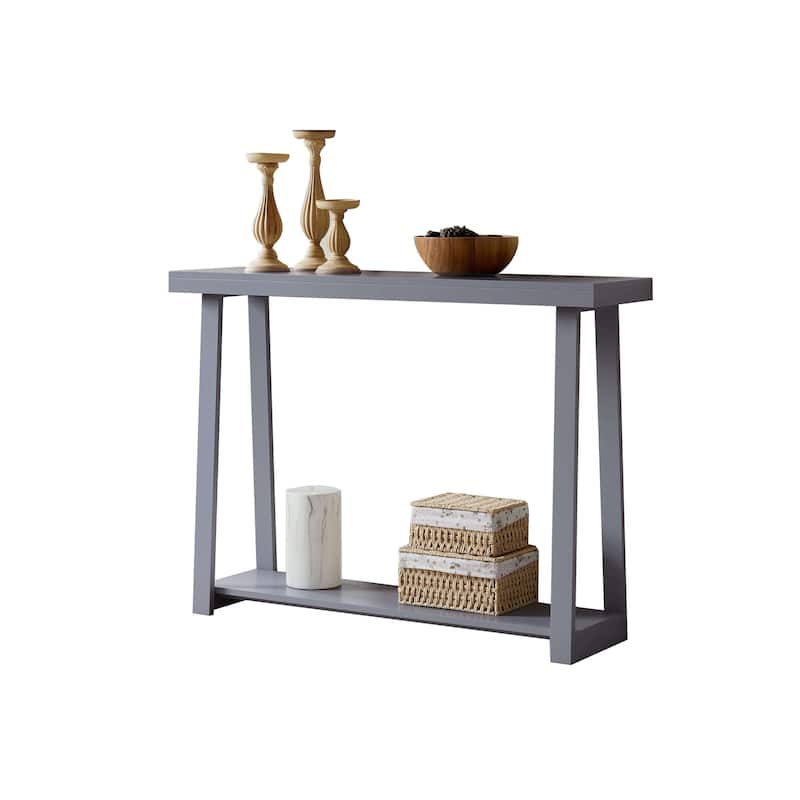 Emma Collection Wood 44" Modern Console Table with Shelf