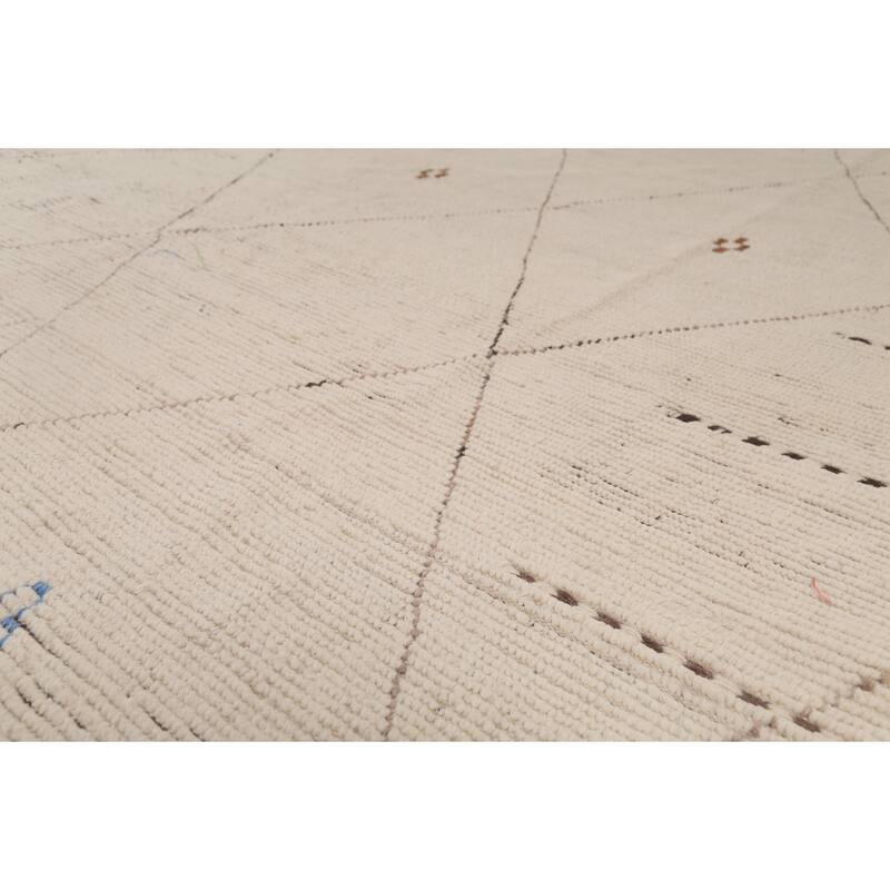 Earth Tone Moroccan Oriental Large Area Rug Handmade Wool Carpet - 10'1"x 14'8"