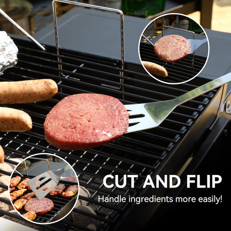 Royal Gourmet TF0558S Stainless Steel Spatula, 5 pieces, Non-Stick Dishwasher Grilling Tool Set