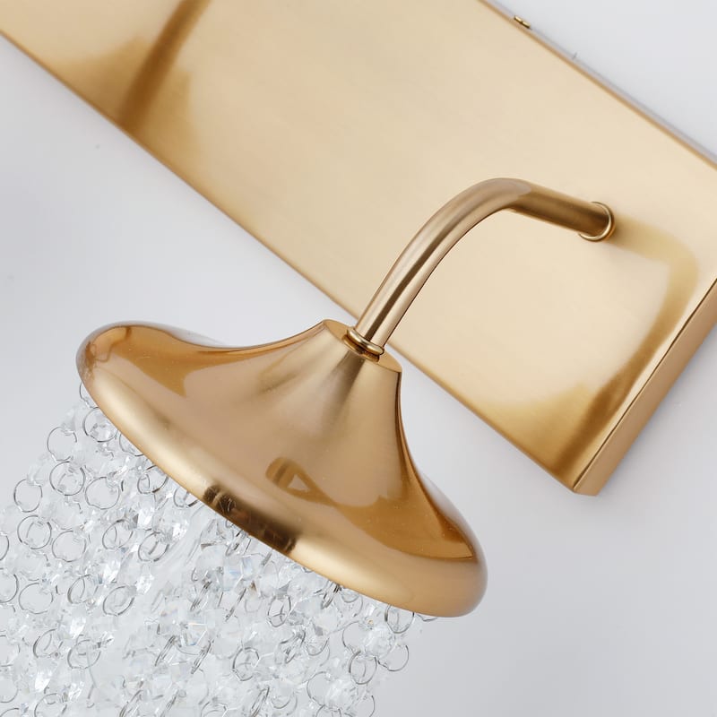 Modern 3-Light Crystal Dimmable Wall Vanity Light Fixture - 25.5-inch W x 11-inch H