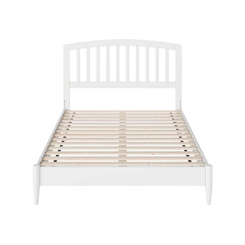 Quincy Full Solid Wood Low Profile Platform Bed in White