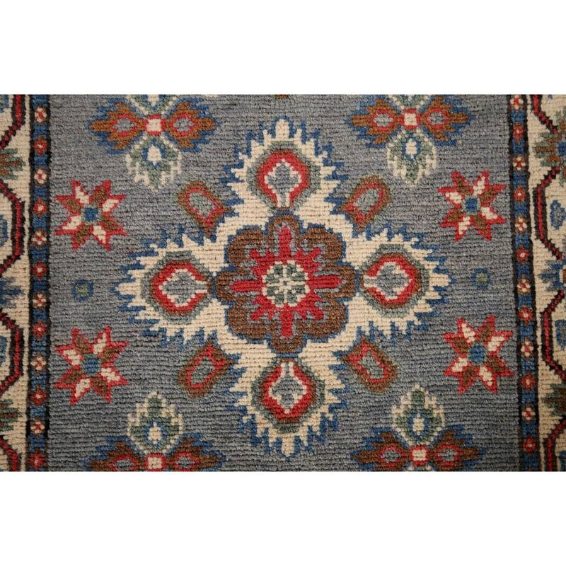 Traditional Kazak Oriental Runner Rug Handmade Wool Carpet - 2'1" x 5'10"