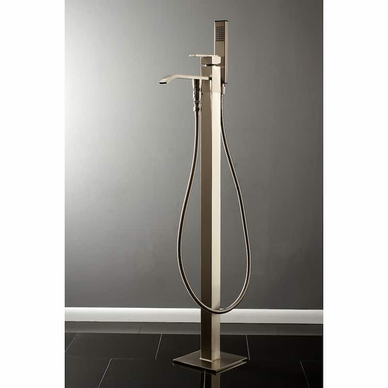Kingston Brass Executive Freestanding Tub Faucet with Hand Shower - Brushed Nickel