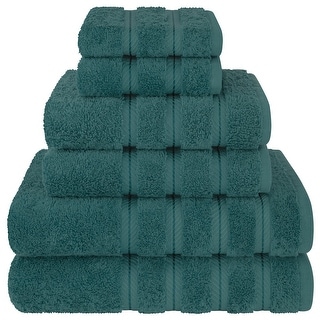 American Soft Linen 6 Piece Turkish Cotton Bath Towel Set