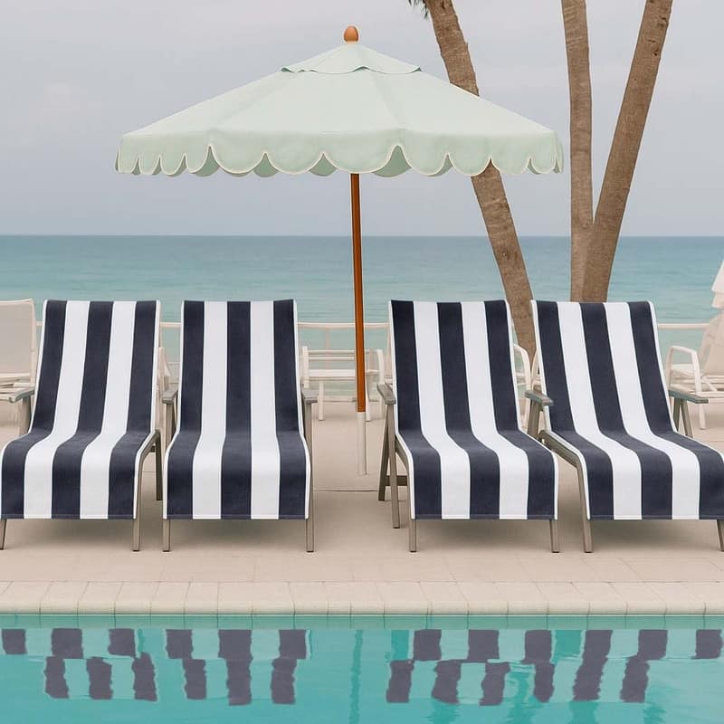 Superior Cabana Cotton Towel/ Chaise Lounge Chair Cover - Charcoal