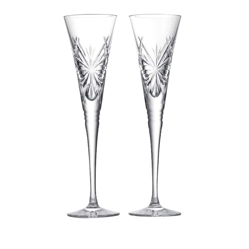 Waterford Winter Wonders Flutes, Snowflakes, Set of 2