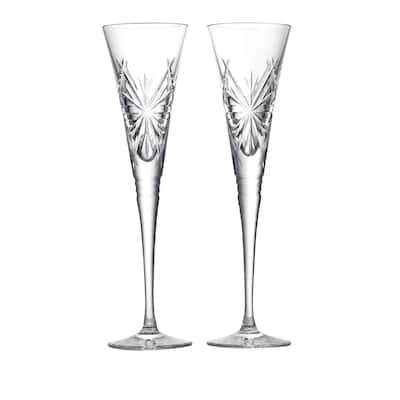 Waterford Winter Wonders Flutes, Snowflakes, Set of 2