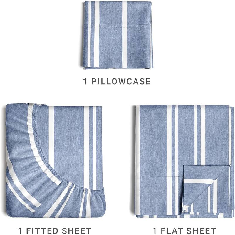 CGK Linens 4 Piece Solid Microfiber Deep Pocket Soft Bed Sheet Set