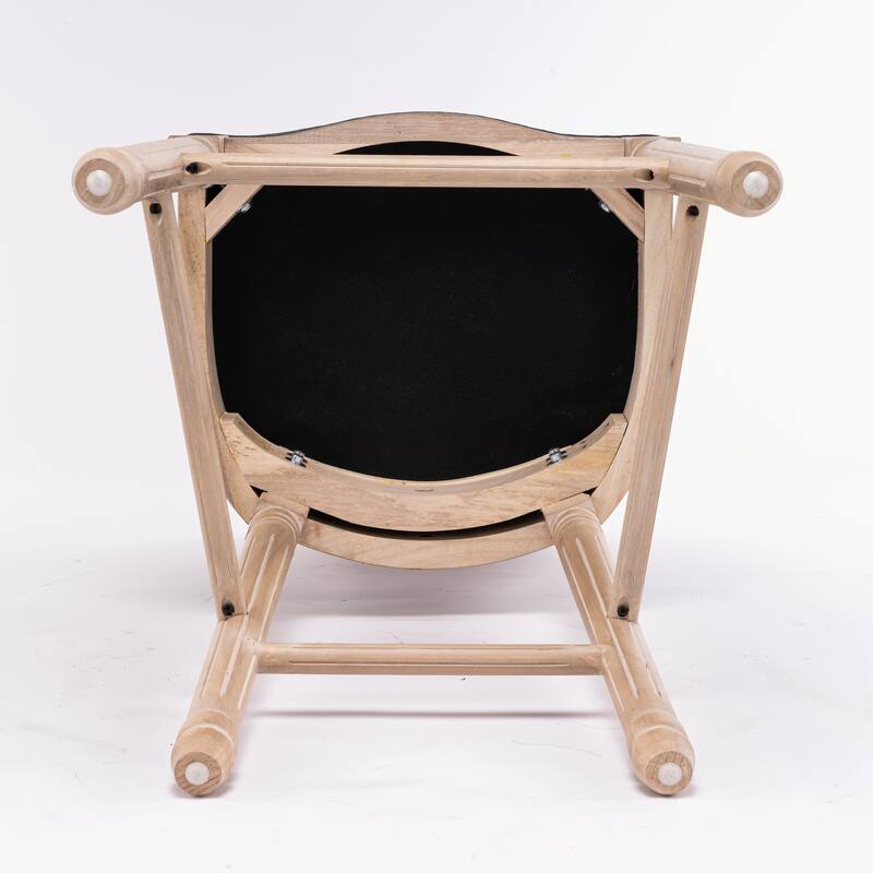 Wooden Barstools Rattan Back Set of 2