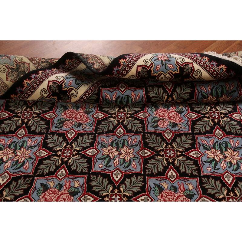 All-Over Floral Art & Craft Chinese Area Rug Handmade Wool Carpet - 6'0"x 9'7"