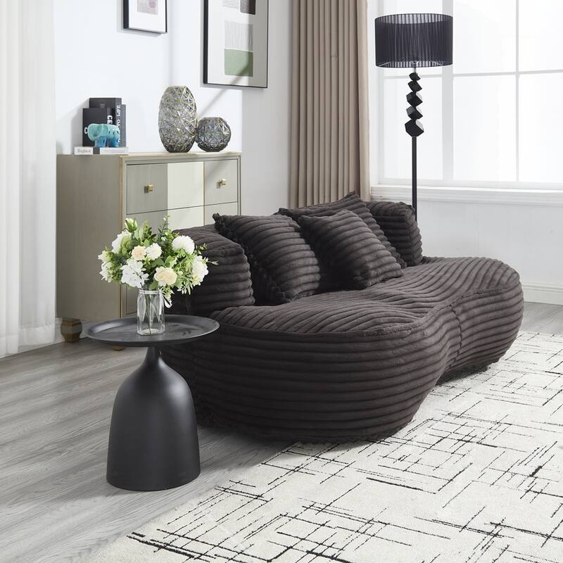 Lazy Sofa Durable Comfort Lounger High Back Bean Bag Chair Couch for Adults and Kids - 2 Seat
