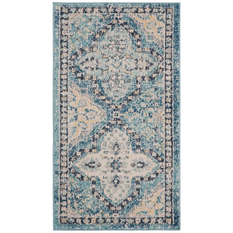 SAFAVIEH Evoke Roumpini Distressed Vintage Boho Rug - 2'2" x 4' - Light Blue/Ivory