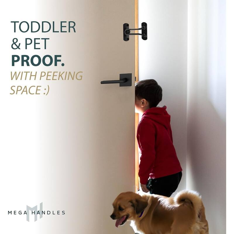 Mega Handles Safety Door Locks and Hooks Stopper for Kids | Added Home Security Door Accessory