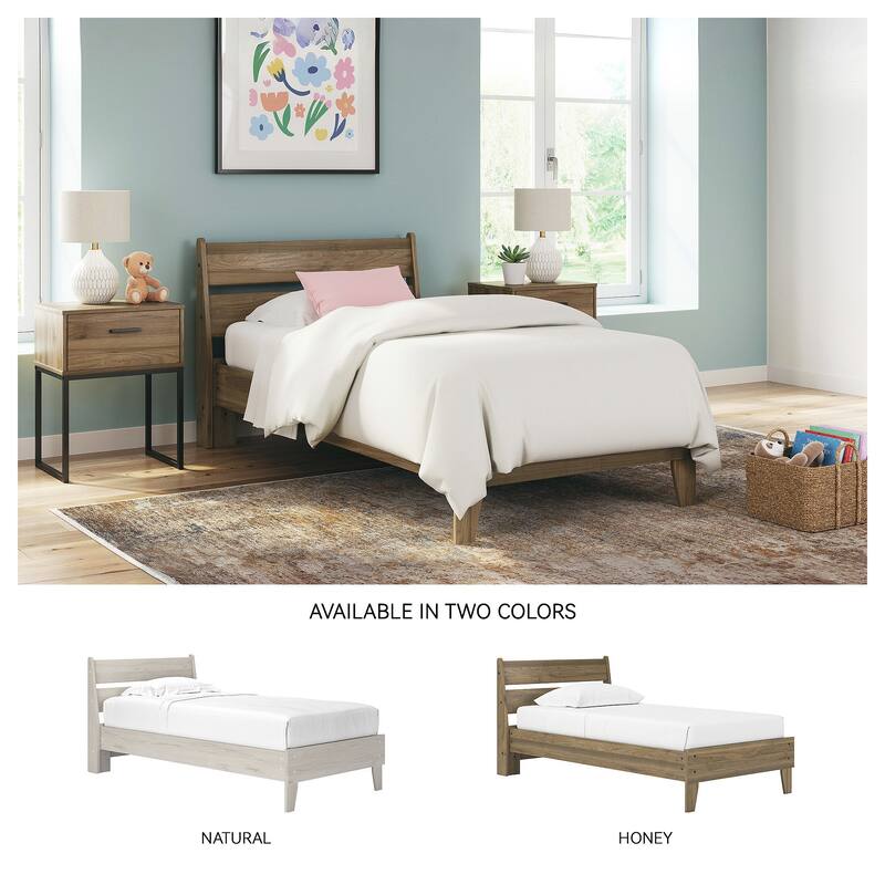 Signature Design by Ashley Deanlow Brown Platform Panel Bed