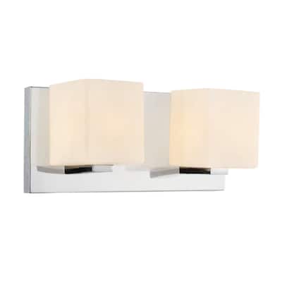 Satin Nickle 2 Light Vanity Light With Satin Nickel Finish - Satin Nickel
