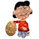 preview thumbnail 5 of 3, Set of Two 32" Peanuts 3D Pre-Lit LED Yard Art Lucy with Football and Charlie Brown