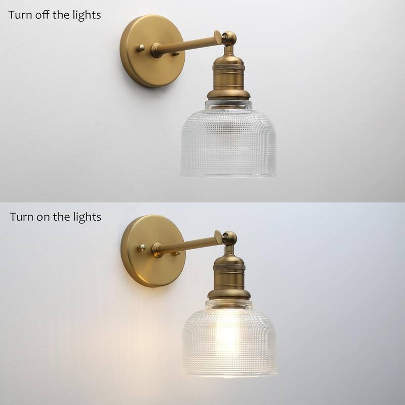 1-light wall light antique hallway light glass & metal vanity light