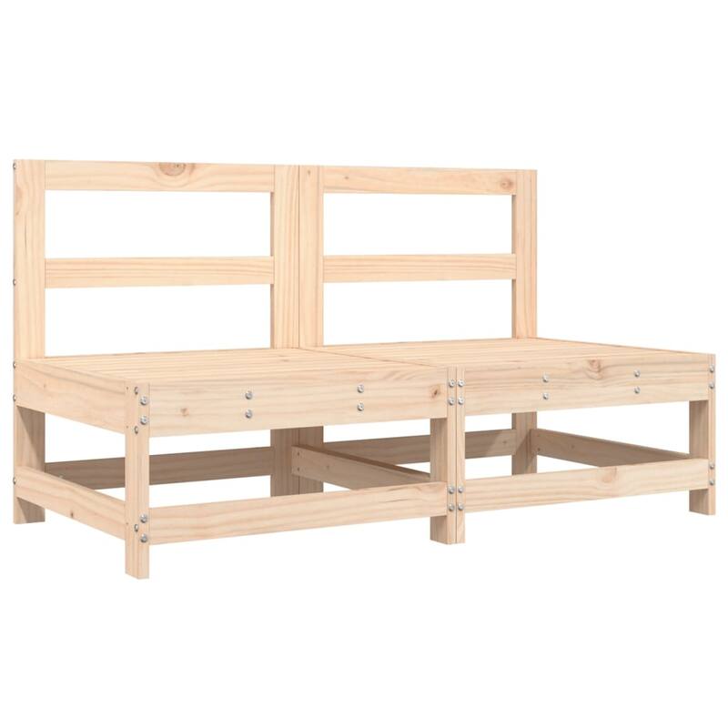 vidaXL Garden Lounge Set Natural Pine Solid pine wood, Plywood Large - 24.4 x 24.4 x 27.8