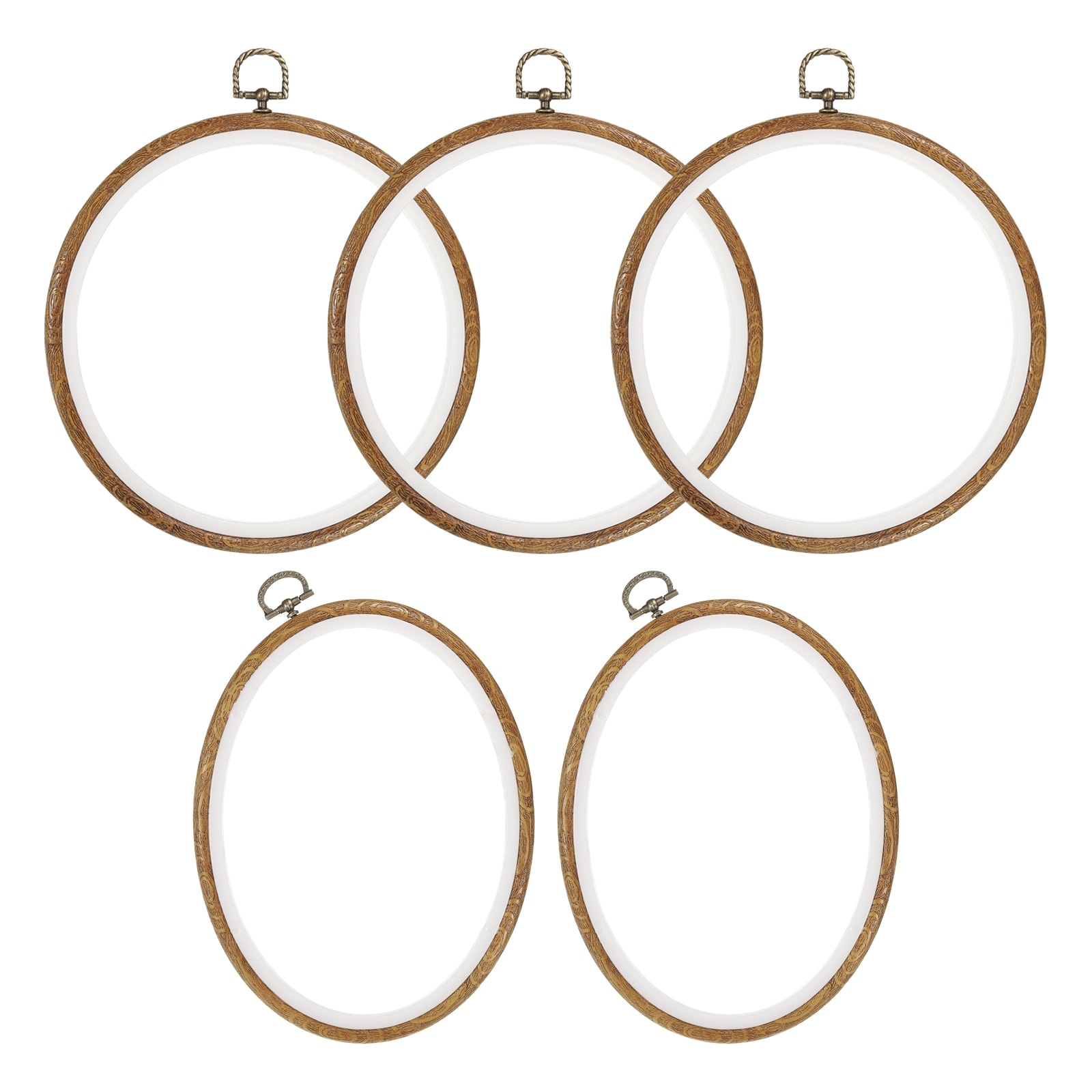 12 Pieces Embroidery Hoop Set Bamboo Circle Cross Stitch Hoop Ring 4 inch  for Embroidery and Cross Stitch 