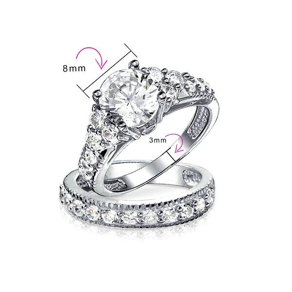 Shop 3ct Brilliant Solitaire Cubic Zirconia 925 Sterling Silver