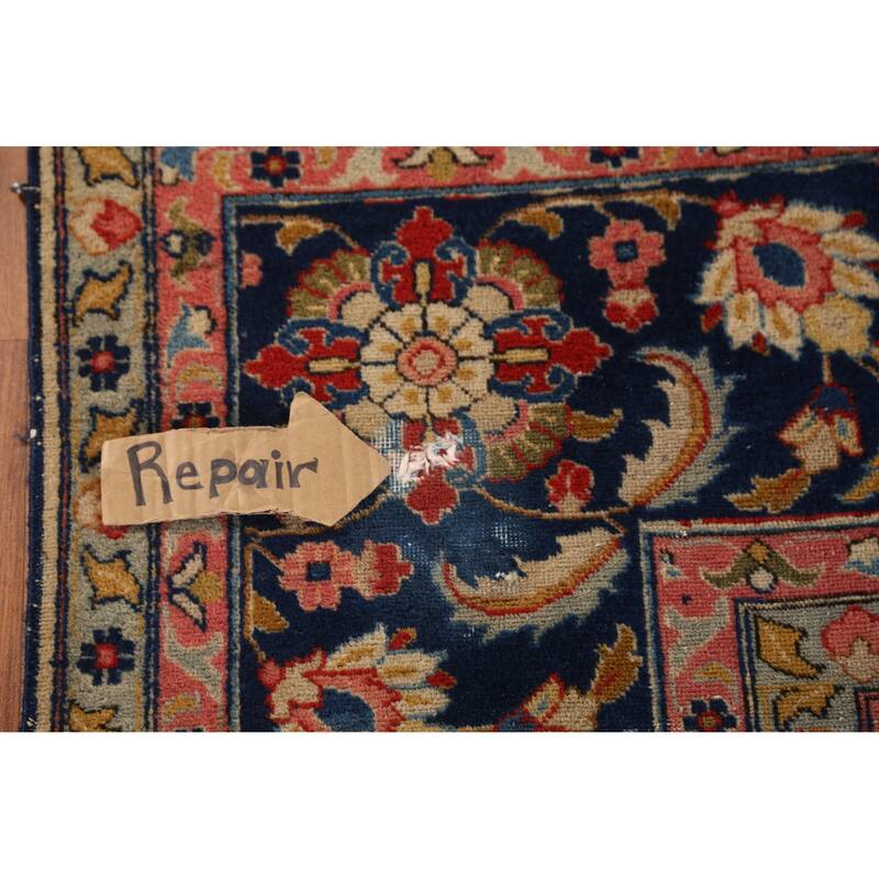 Hand Knotted Oriental 100% Wool Carpet Traditional Medallion Beige & Ivories Tabriz Area Rug - 12' 11'' X 10' 0''