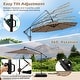 preview thumbnail 13 of 48, Gymax 10 FT Solar Offset Hanging Umbrella Patio Cantilever Umbrella w/