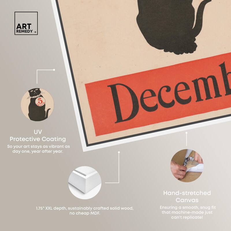 The Black Cat December 1890 Canvas by Art Remedy
