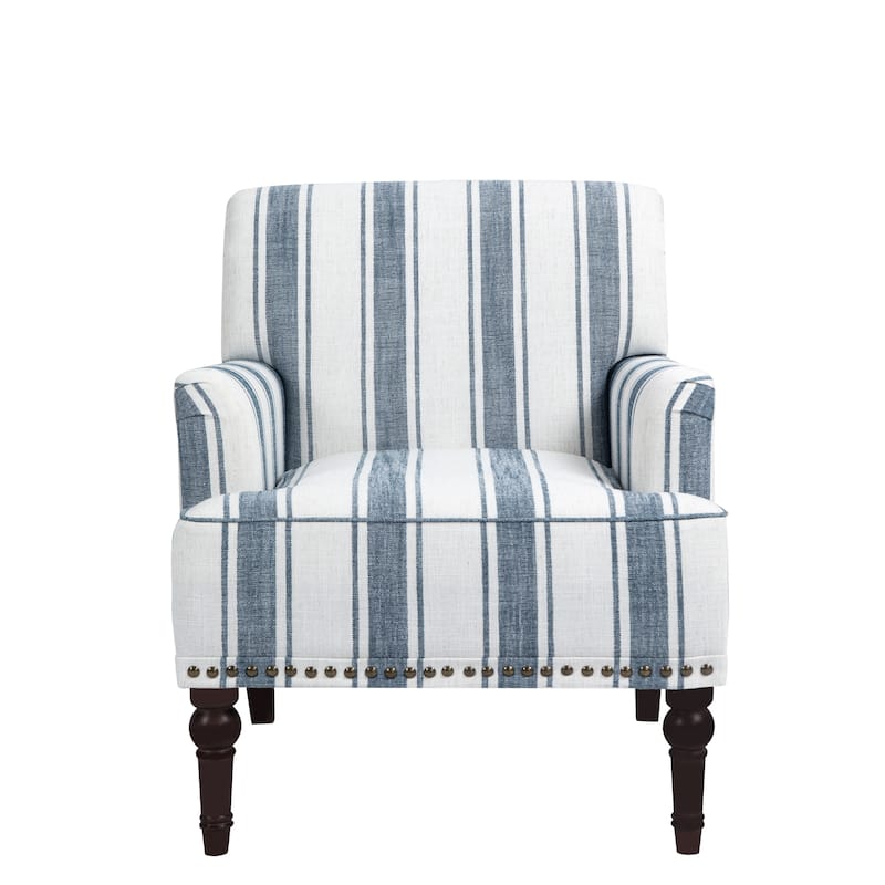 Modern Striped Accent Chairs with Arms