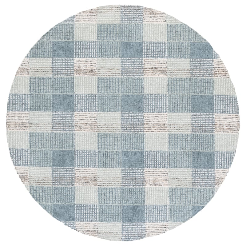 SAFAVIEH Handmade Genre Zoli Farmhouse Plaid Wool Rug