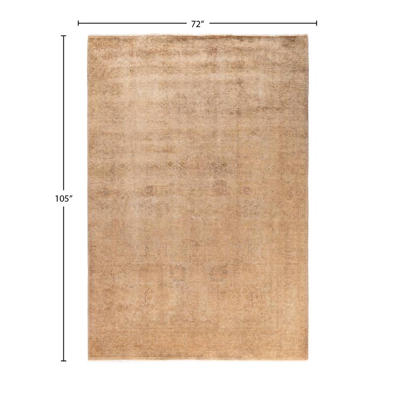 Overdyed One-of-a-Kind Hand-Knotted Area Rug - Beige - 6' 0" x 8' 9"