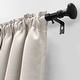 preview thumbnail 9 of 10, Lumi 5/8" Single Curtain Rod Set Pewter/ Matte Black- Trumpet finials