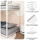 preview thumbnail 11 of 11, Adam Sturdy Twin over Twin Metal Bunk White for Kids and Adult, Low Profile and Easy Climbing with Stable Ladder
