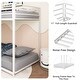 preview thumbnail 11 of 11, Classic Square Metal Bunk Bed Frame,Twin over Twin Metal Bunk White for Kids and Adult