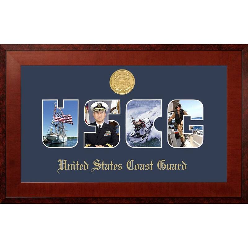 Patriot Frames Coast Guard Collage Photo Honors Frame with Gold Medallion