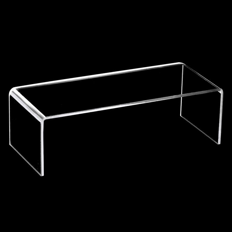 Shoes Display Stand Rack, 200x80x65mm Acrylic Storage Shelf Holder - Clear
