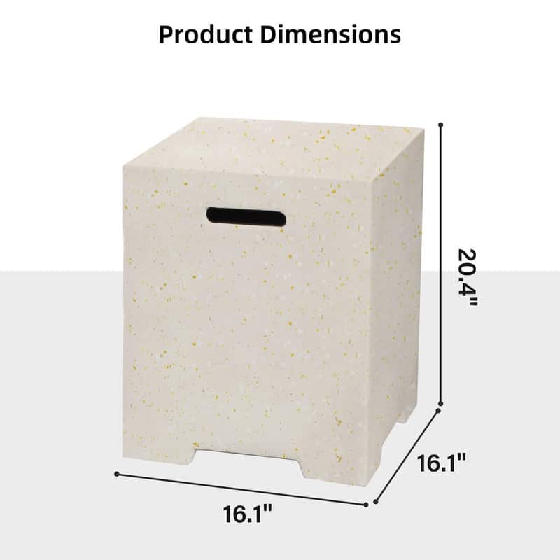 Patio Watcher 16"x 16" Outdoor Patio Terrazzo Propane Tank Cover Table for Hiding Gas tank