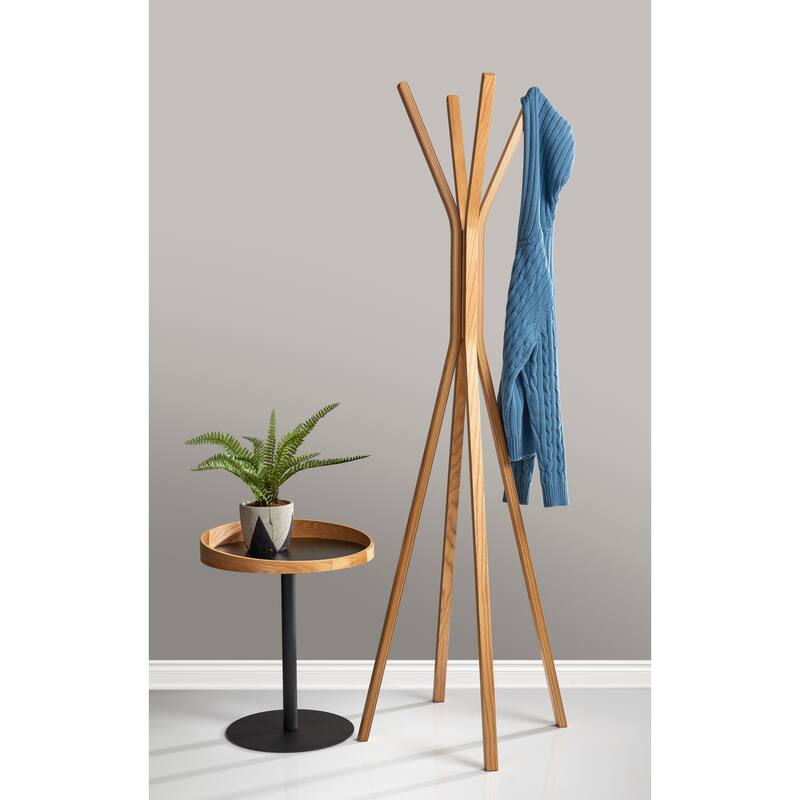 Adesso Toby Wood 68-inch Coat Rack