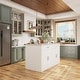 preview thumbnail 9 of 40, Kitchen Island with Storage Cabinet, White Kitchen Island Table with Drawers & Shelves Pantry