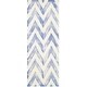 preview thumbnail 58 of 121, SAFAVIEH Dip Dye Marybeth Hand-tufted Wool Chevron Area Rug 2'3" x 10' Runner - Ivory/Blue - Runner