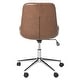 preview thumbnail 4 of 7, SAFAVIEH Fletcher Brown/Chrome Swivel Office Chair - 21.5" x 25.5" x 32.2"