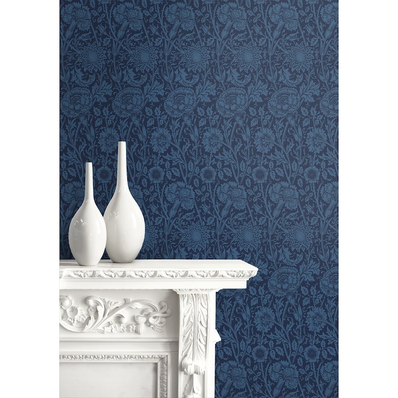 Seabrook Designs Tonal Floral Trail Nonwoven Unpasted Wallpaper