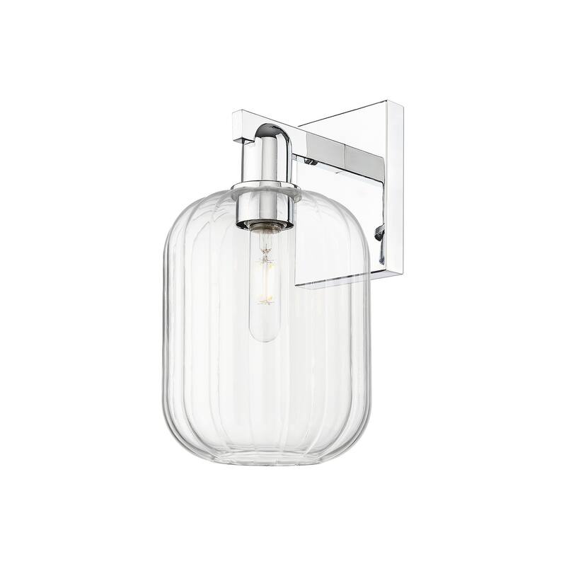 Innovations Lighting 716-1W-14-7 Preston Sconce Preston 14" Tall Wall - Polished Chrome / Clear