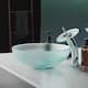 Cascade 16.5 Glass Vessel Sink with Faucet - Frost