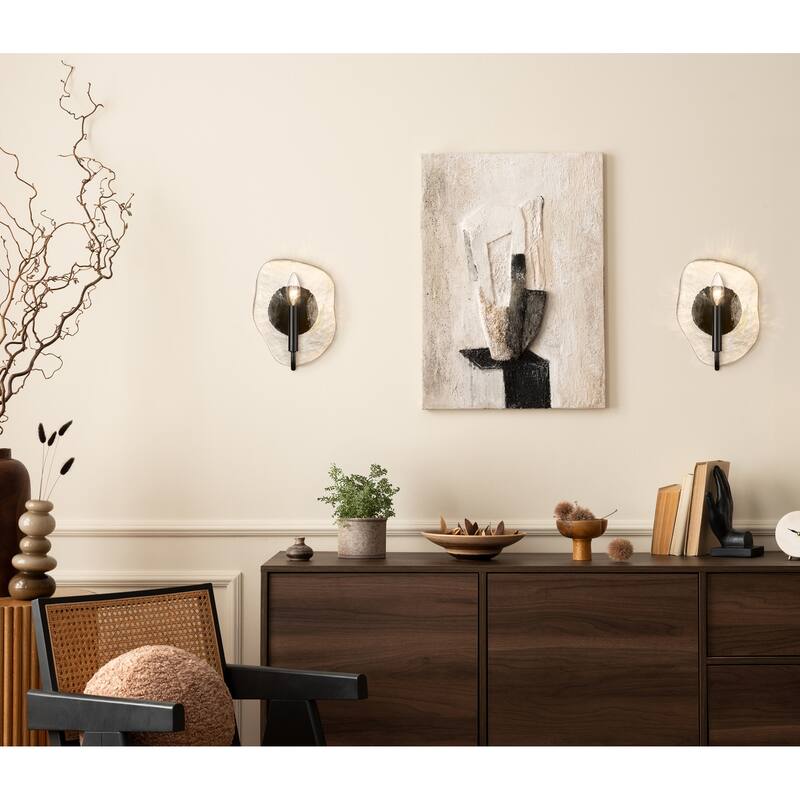 Golden Lighting Samara 1-light Wall Sconce in Matte Black