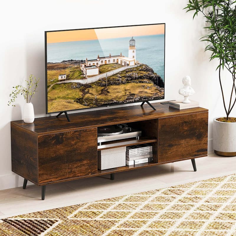 Costway TV Stand for 60" TVs Mid Century Modern Media Console Table - See Details